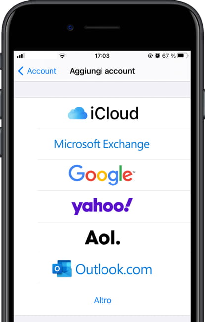 Account email Apple iPod Touch (2019)