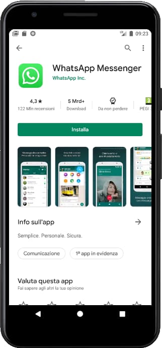 Installare WhatsApp