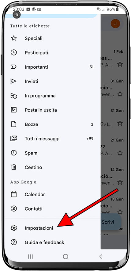 Impostazioni di Gmail