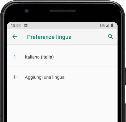 Preference lingua Android