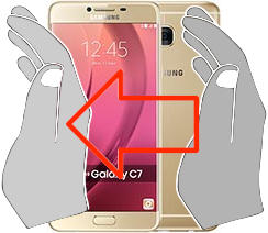 Screenshot su Samsung Galaxy C7