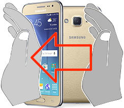 Screenshot su Samsung Galaxy J2