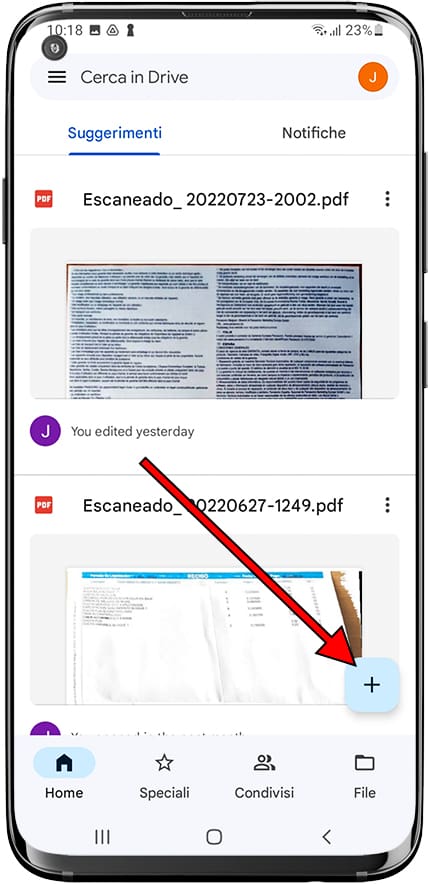 Aggiungi documenti in Google Drive
